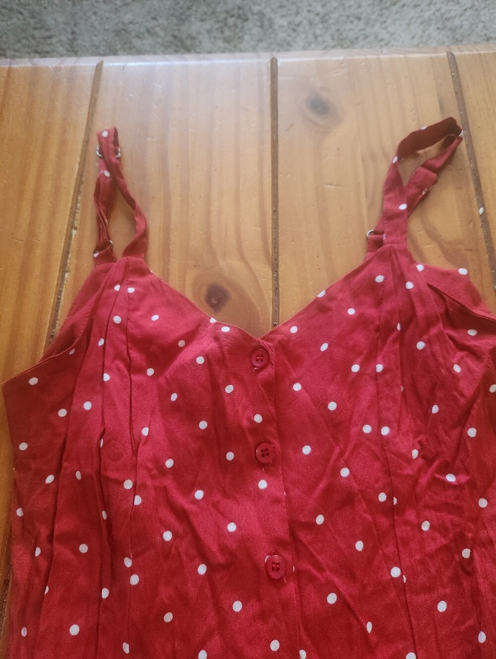 Forever 21 Polka Dot Dress Red/White Size Small - Picture 2 of 6